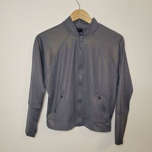 Zella Girls Thumbholes Shimmer Athletic Jacket Size XL (14/16)